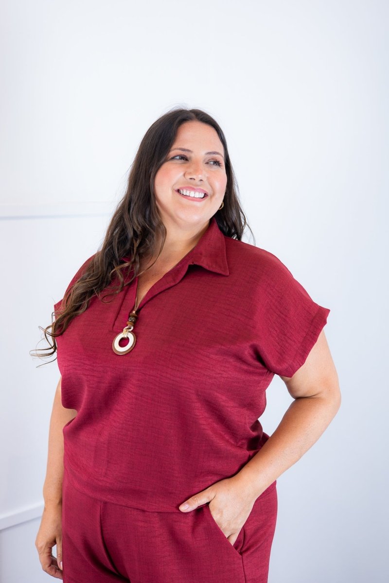 Conjunto Roberta – Blusa e Pantacourt em Linho Light - Naguirre Shop