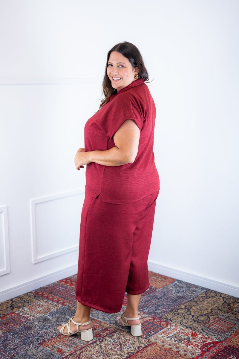 Conjunto Roberta – Blusa e Pantacourt em Linho Light - Naguirre Shop