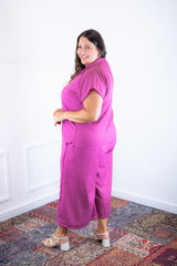 Conjunto Roberta – Blusa e Pantacourt em Linho Light - Naguirre Shop