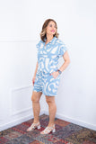 Conjunto Salvador – Bermuda e Blusa em Crepe com Estampa Geométrica - Naguirre Shop