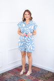 Conjunto Salvador – Bermuda e Blusa em Crepe com Estampa Geométrica - Naguirre Shop