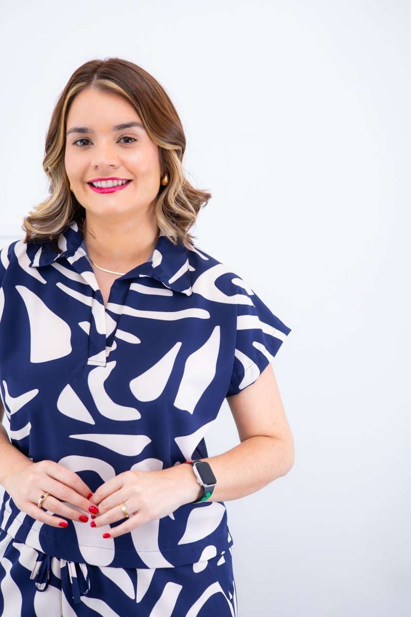 Conjunto Salvador – Bermuda e Blusa em Crepe com Estampa Geométrica - Naguirre Shop