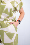 Conjunto Salvador – Bermuda e Blusa em Crepe com Estampa Geométrica - Naguirre Shop