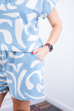 Conjunto Salvador – Bermuda e Blusa em Crepe com Estampa Geométrica - Naguirre Shop