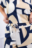 Conjunto Salvador – Bermuda e Blusa em Crepe com Estampa Geométrica - Naguirre Shop