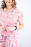 Conjunto Salvador – Bermuda e Blusa em Crepe com Estampa Geométrica - Naguirre Shop