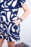 Conjunto Salvador – Bermuda e Blusa em Crepe com Estampa Geométrica - Naguirre Shop