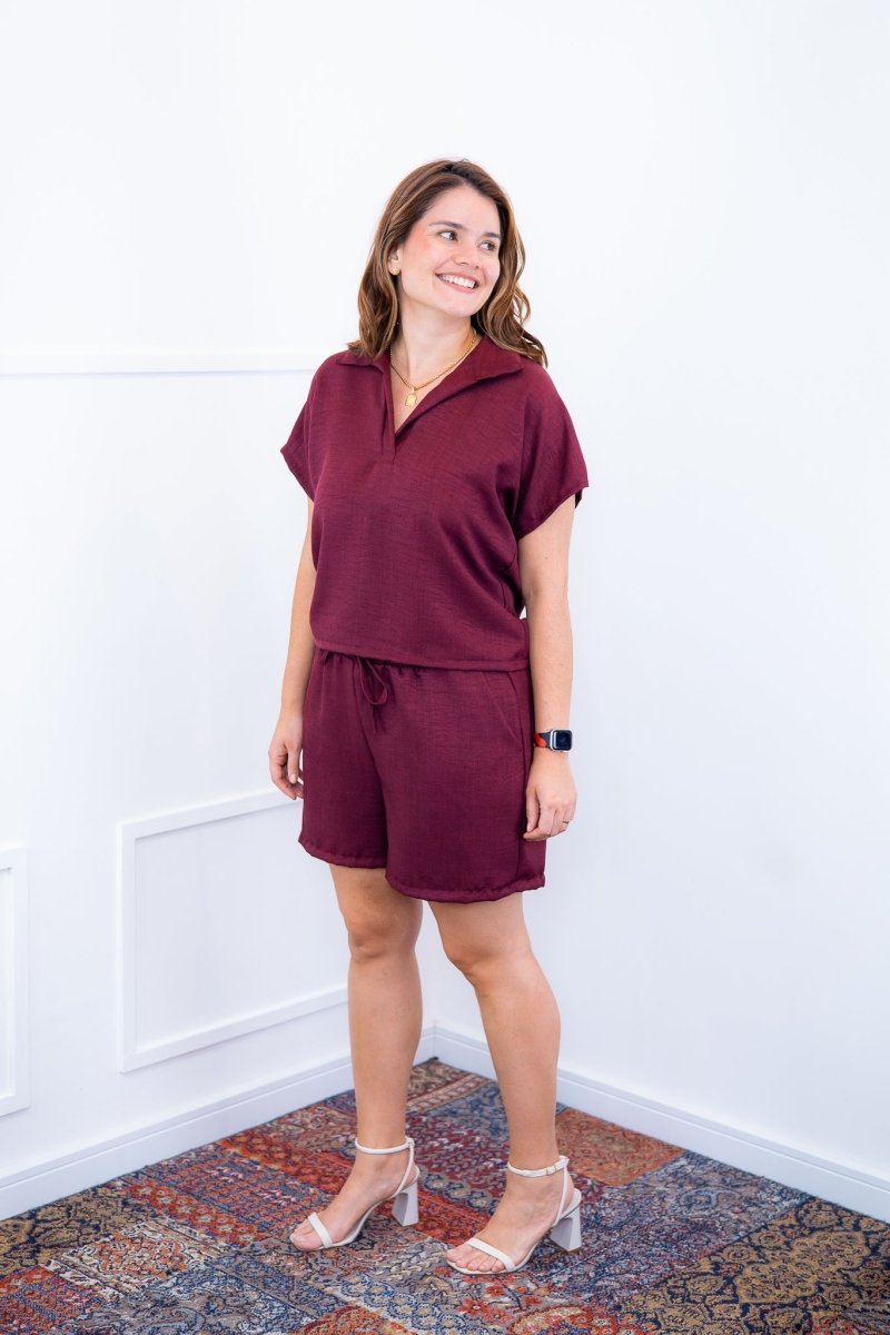 Conjunto Salvador - Bermuda e Blusa em Linho Light - Naguirre Shop