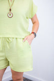 Conjunto Salvador - Bermuda e Blusa em Linho Light - Naguirre Shop