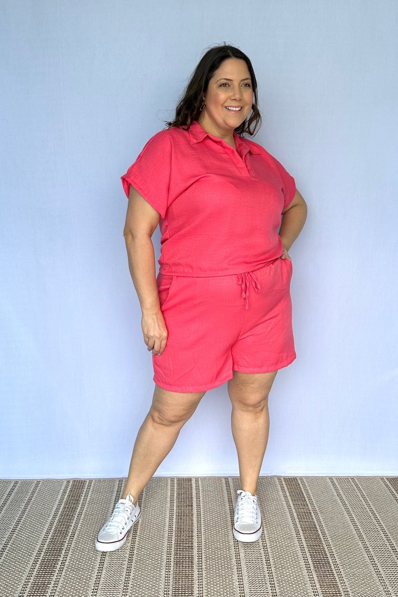 Conjunto Salvador - Bermuda e Blusa em Linho Light - Naguirre Shop