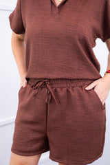 Conjunto Salvador - Bermuda e Blusa em Linho Light - Naguirre Shop