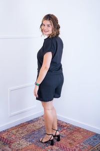 Conjunto Salvador - Bermuda e Blusa em Linho Light - Naguirre Shop