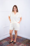 Conjunto Salvador - Bermuda e Blusa em Linho Light - Naguirre Shop