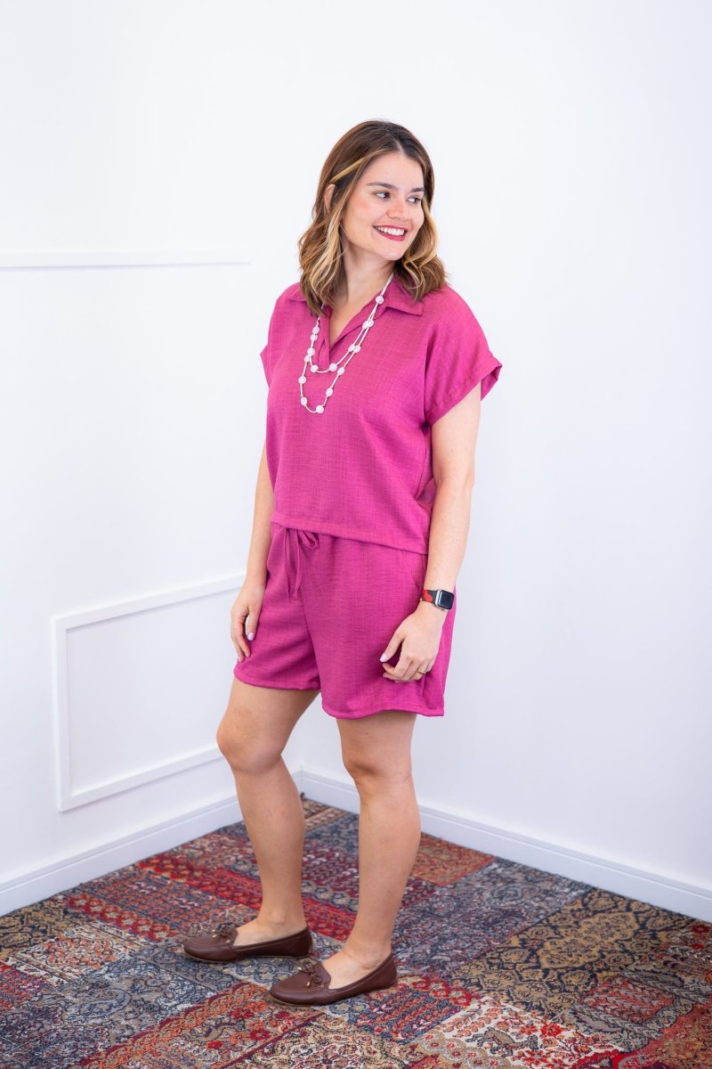 Conjunto Salvador - Bermuda e Blusa em Linho Light - Naguirre Shop