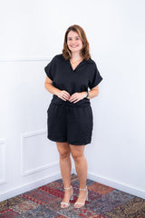 Conjunto Salvador - Bermuda e Blusa em Linho Light - Naguirre Shop
