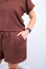 Conjunto Salvador - Bermuda e Blusa em Linho Light - Naguirre Shop