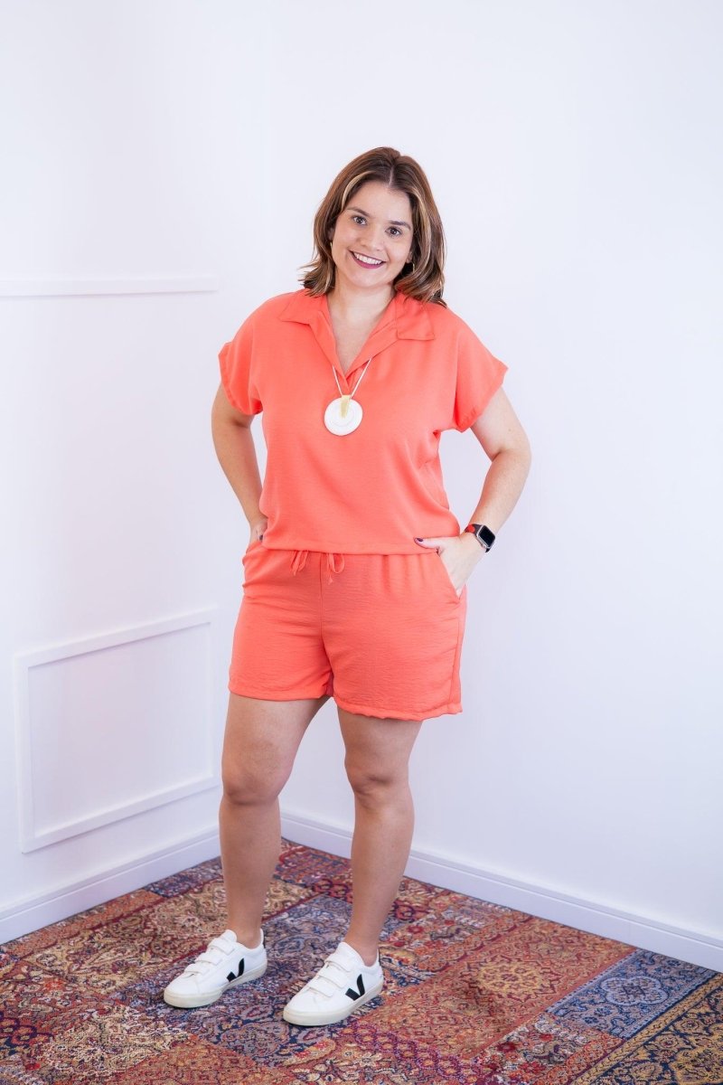 Conjunto Salvador - Bermuda e Blusa em Linho Light - Naguirre Shop