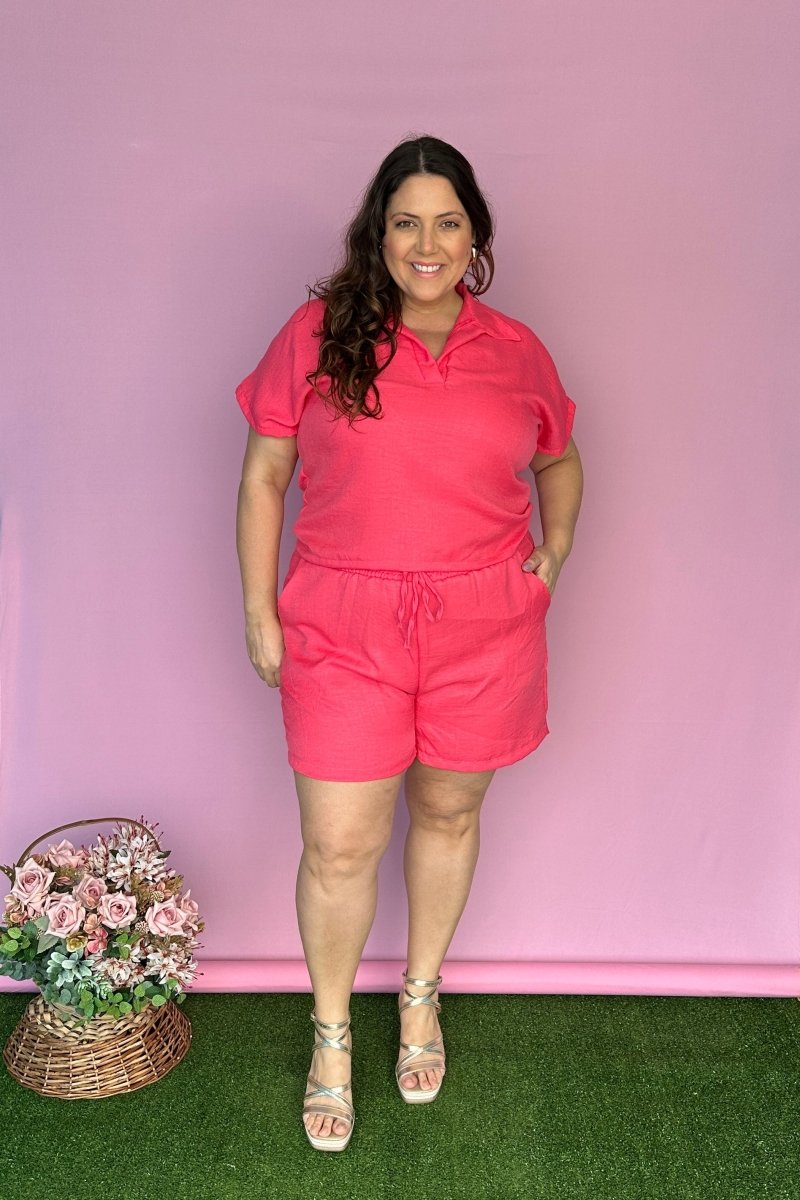 Conjunto Salvador - Bermuda e Blusa em Linho Light - Naguirre Shop