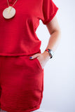 Conjunto Salvador - Bermuda e Blusa em Linho Light - Naguirre Shop