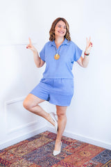 Conjunto Salvador - Bermuda e Blusa em Linho Light - Naguirre Shop