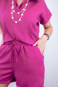 Conjunto Salvador - Bermuda e Blusa em Linho Light - Naguirre Shop