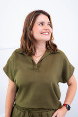 Conjunto Salvador - Bermuda e Blusa em Linho Light - Naguirre Shop