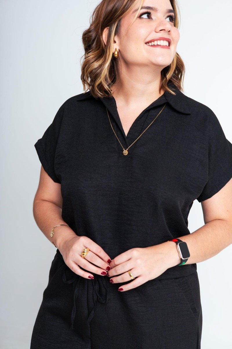 Conjunto Salvador - Bermuda e Blusa em Linho Light - Naguirre Shop