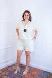 Conjunto Salvador - Bermuda e Blusa em Linho Light - Naguirre Shop