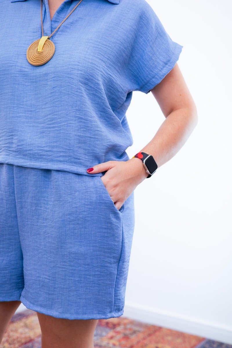 Conjunto Salvador - Bermuda e Blusa em Linho Light - Naguirre Shop