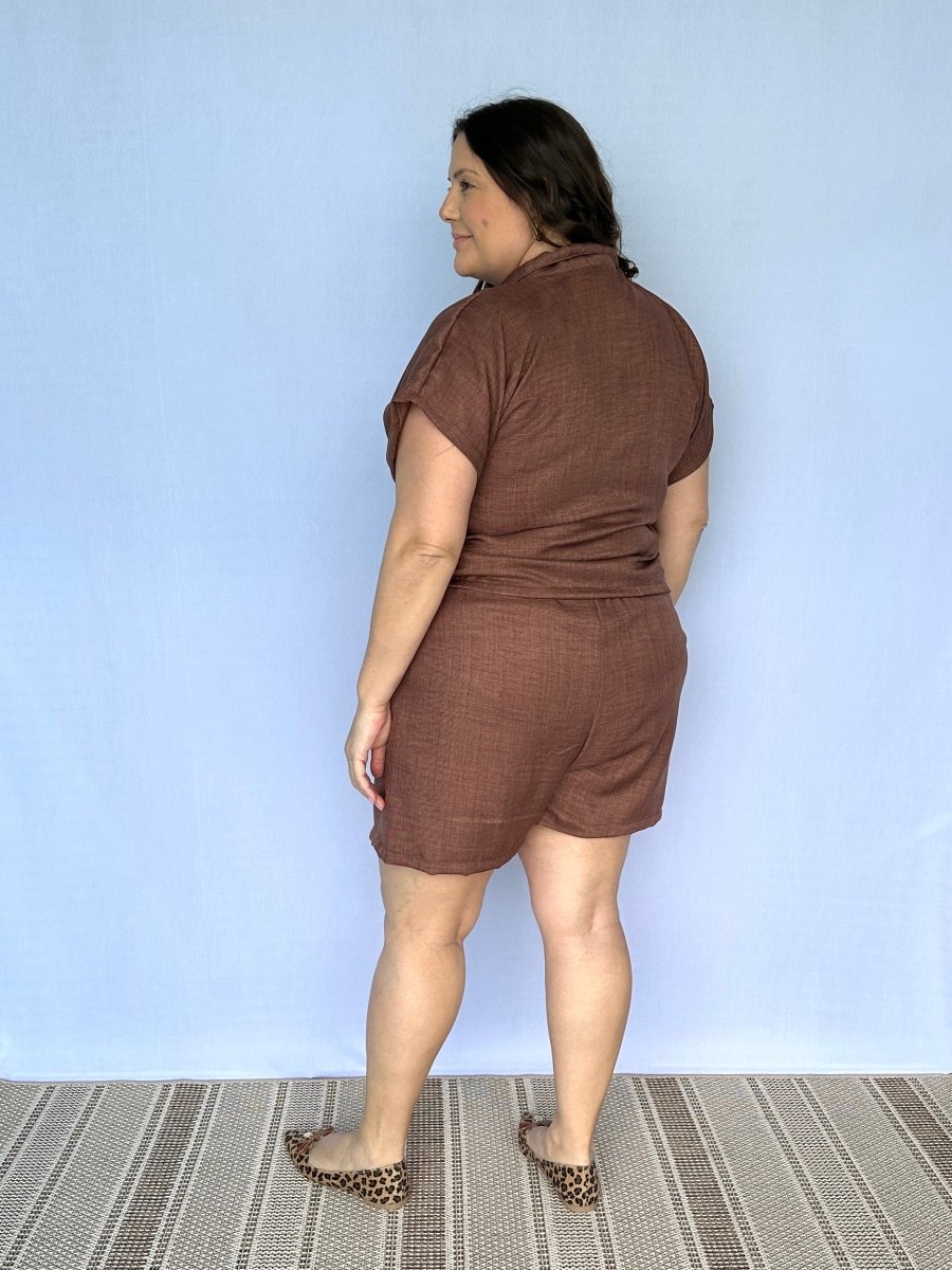 Conjunto Salvador - Bermuda e Blusa em Linho Light - Naguirre Shop