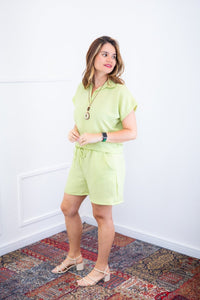 Conjunto Salvador - Bermuda e Blusa em Linho Light - Naguirre Shop