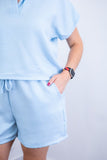 Conjunto Salvador - Bermuda e Blusa em Linho Light - Naguirre Shop
