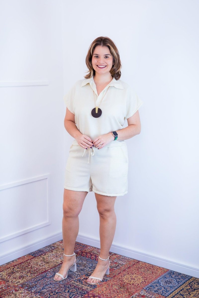 Conjunto Salvador - Bermuda e Blusa em Linho Light - Naguirre Shop