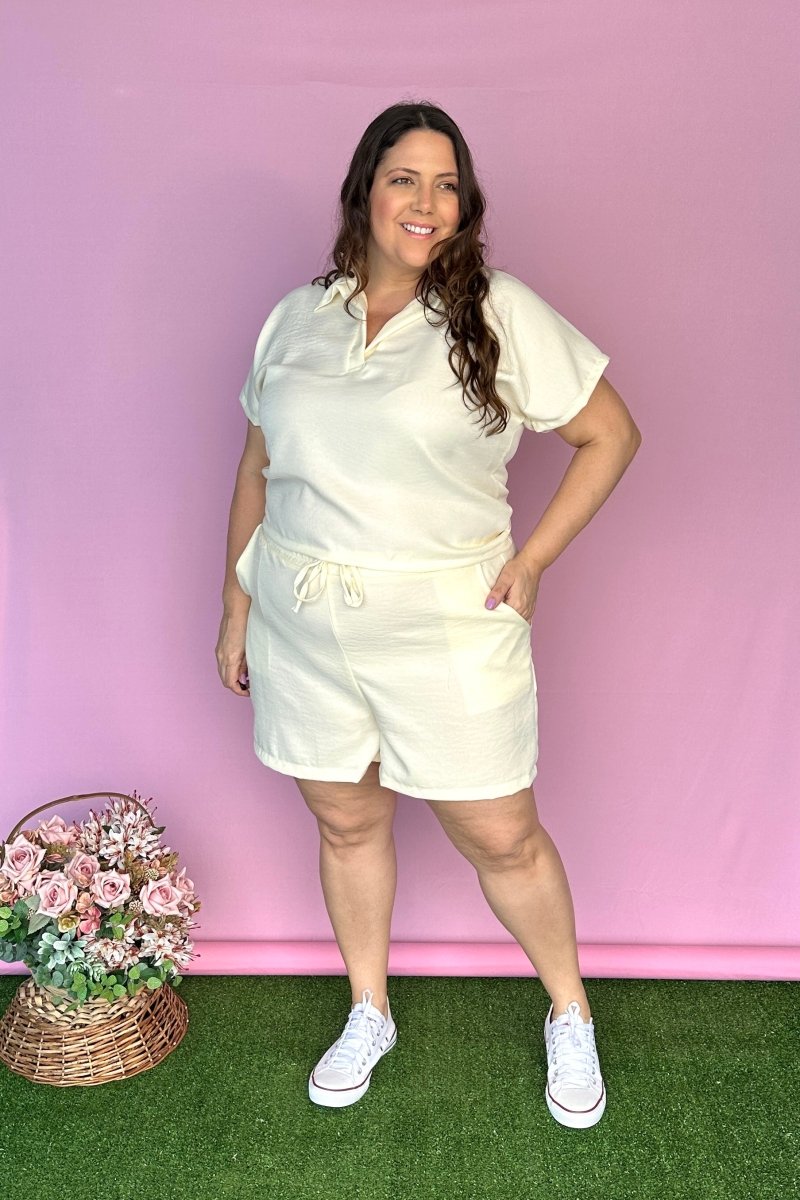 Conjunto Salvador - Bermuda e Blusa em Linho Light - Naguirre Shop