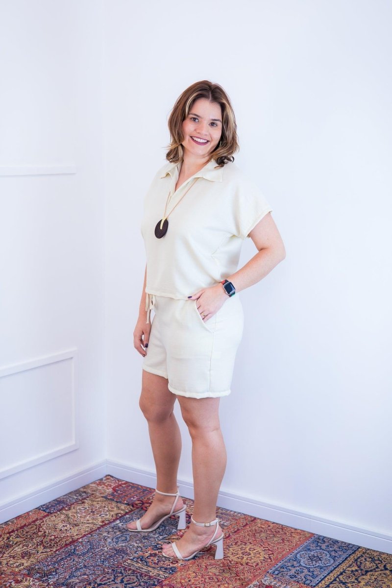 Conjunto Salvador - Bermuda e Blusa em Linho Light - Naguirre Shop