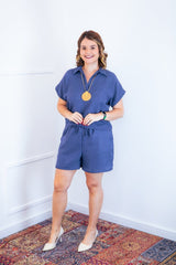 Conjunto Salvador - Bermuda e Blusa em Linho Light - Naguirre Shop