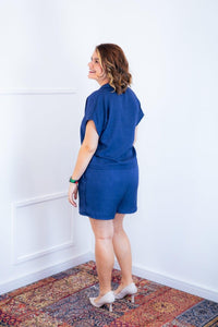 Conjunto Salvador - Bermuda e Blusa em Linho Light - Naguirre Shop
