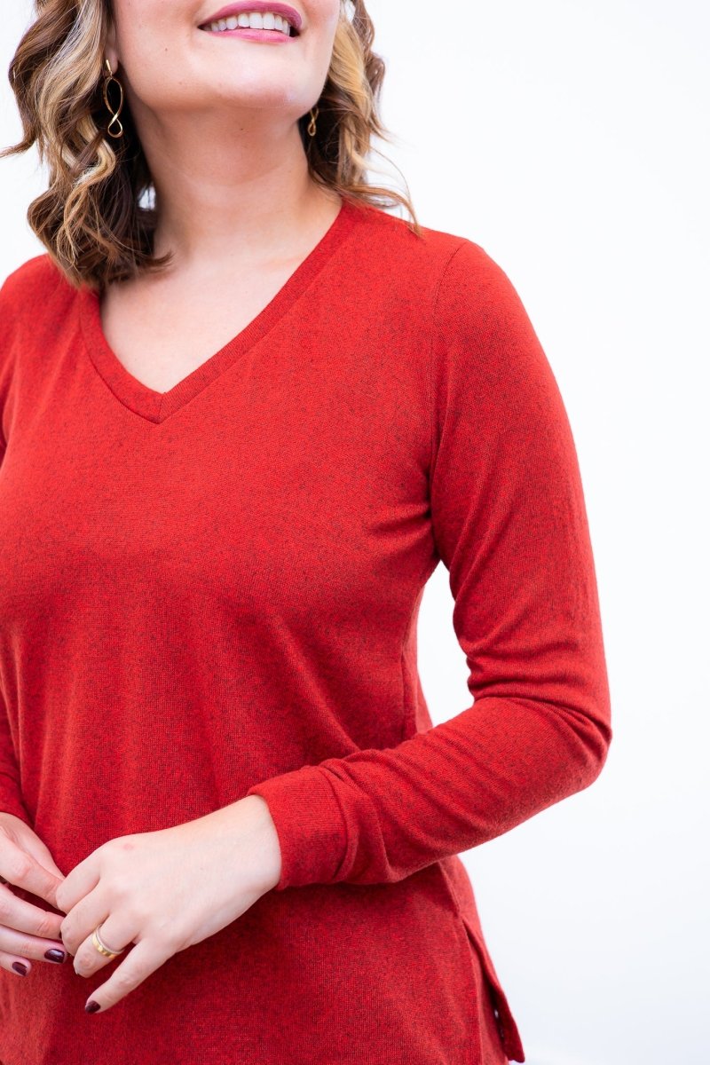 Conjunto Zurique - Lãzinha com Blusa Gola V e Calça Pantalona com Bolsos Faca - Naguirre Shop