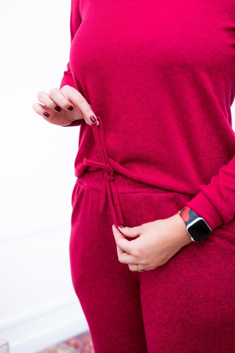 Conjunto Zurique - Lãzinha com Blusa Gola V e Calça Pantalona com Bolsos Faca - Naguirre Shop