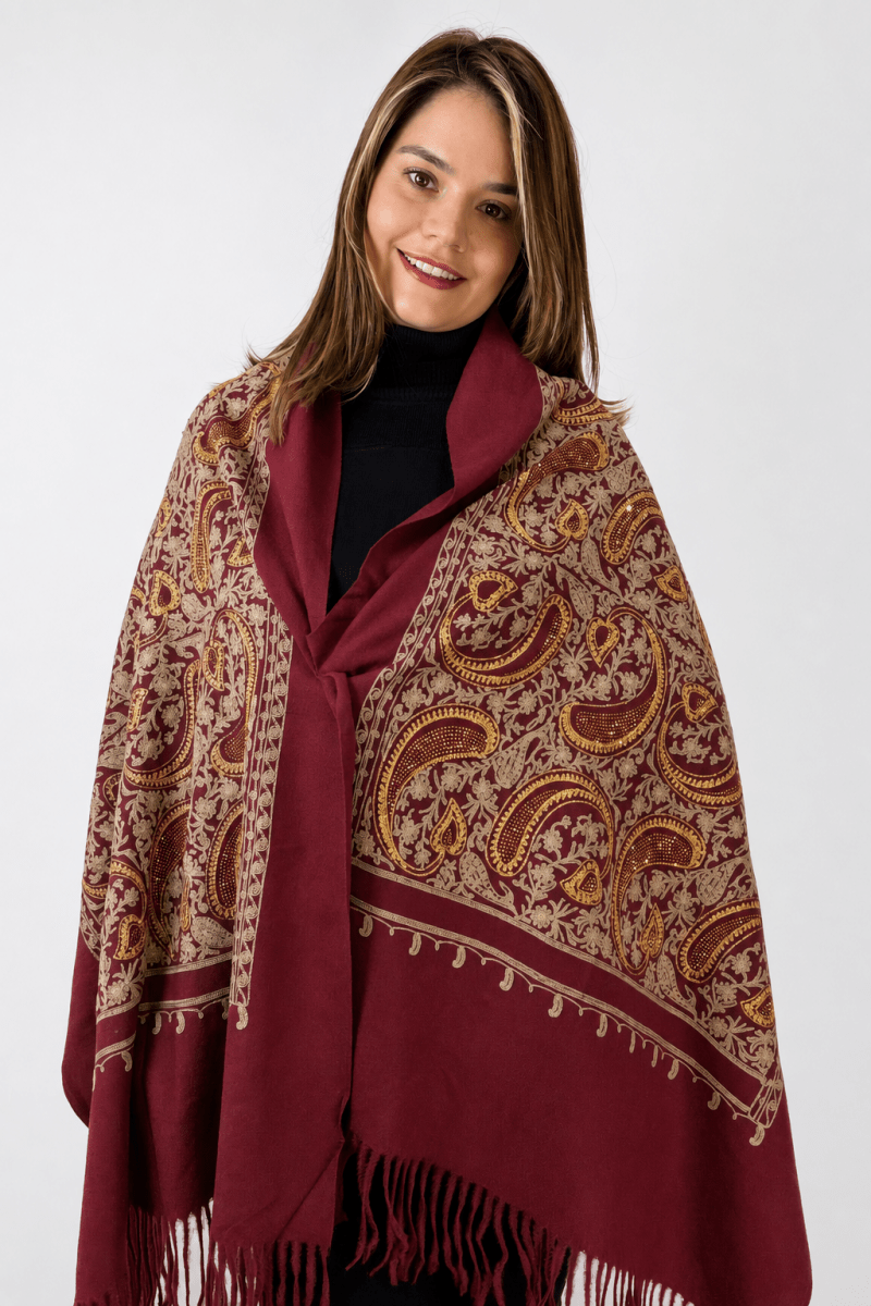 Echarpe Bordado Flanelado - Naguirre Shop
