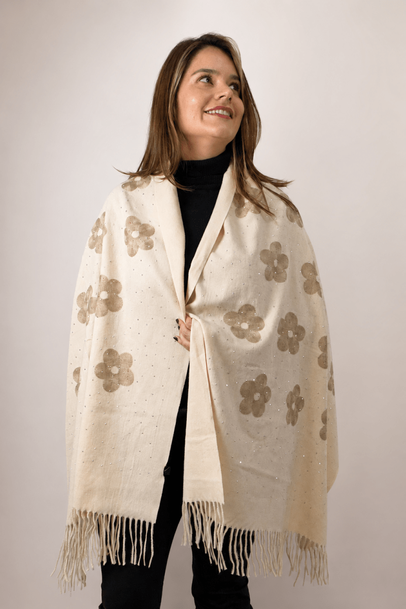 Echarpe Bordado Flanelado - Naguirre Shop