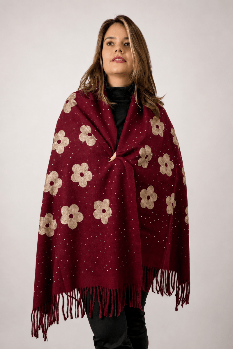 Echarpe Bordado Flanelado - Naguirre Shop