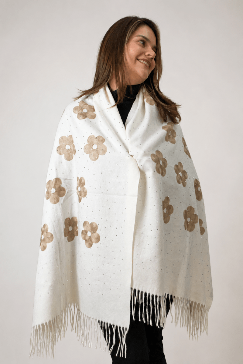 Echarpe Bordado Flanelado - Naguirre Shop