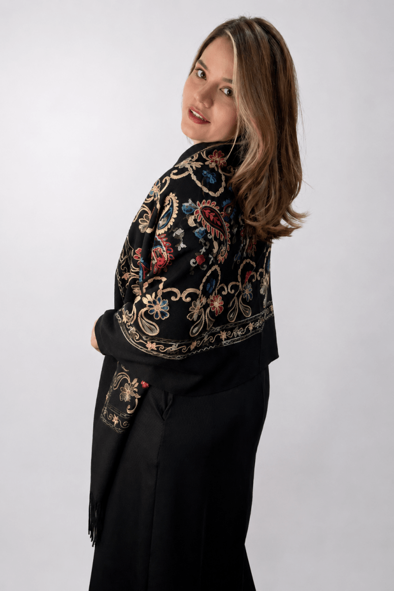 Echarpe Bordado Flanelado - Naguirre Shop