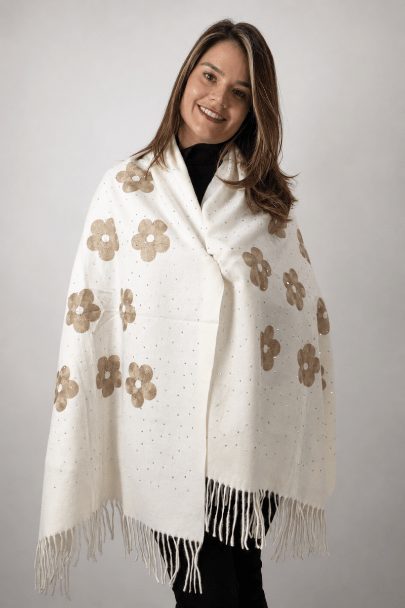 Echarpe Bordado Flanelado - Naguirre Shop
