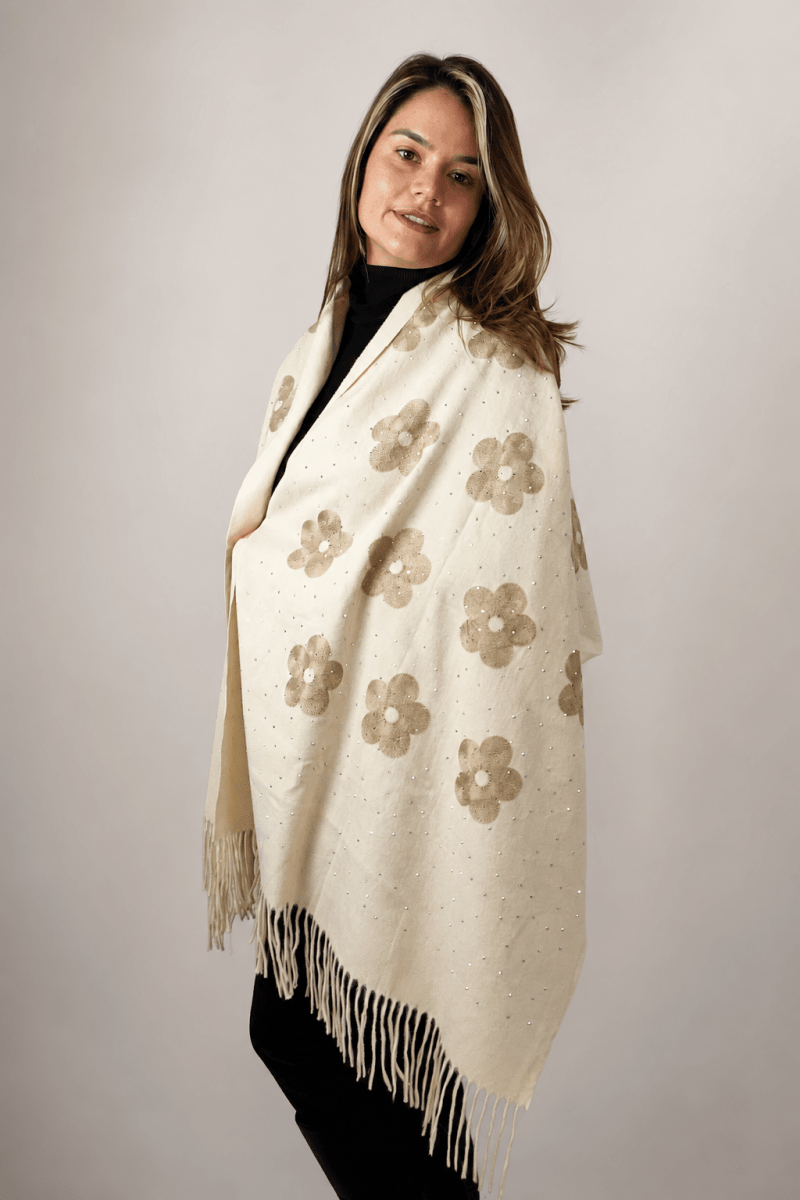 Echarpe Bordado Flanelado - Naguirre Shop