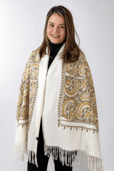 Echarpe Bordado Flanelado - Naguirre Shop