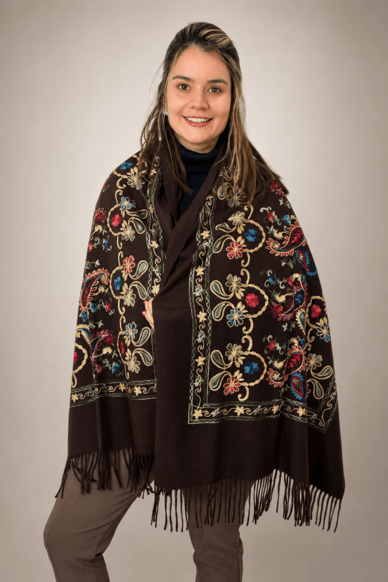 Echarpe Bordado Flanelado - Naguirre Shop