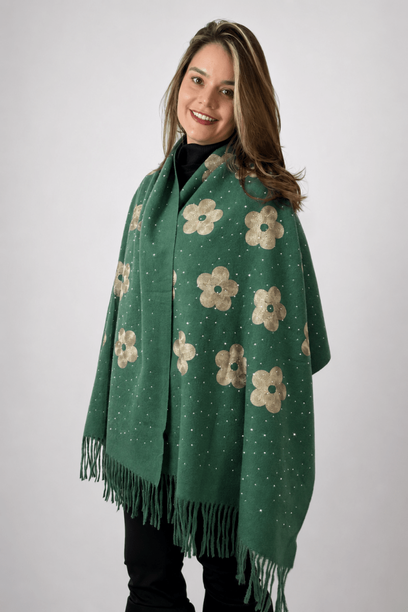 Echarpe Bordado Flanelado - Naguirre Shop