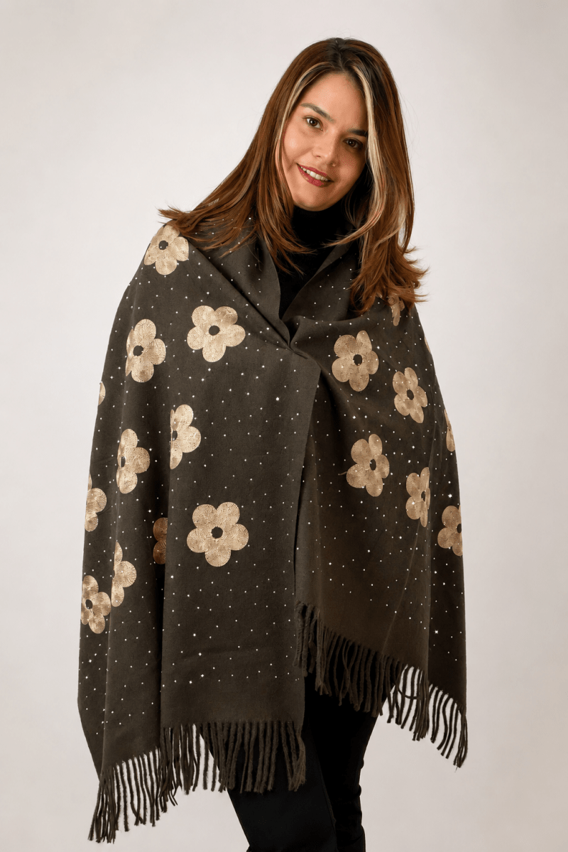 Echarpe Bordado Flanelado - Naguirre Shop
